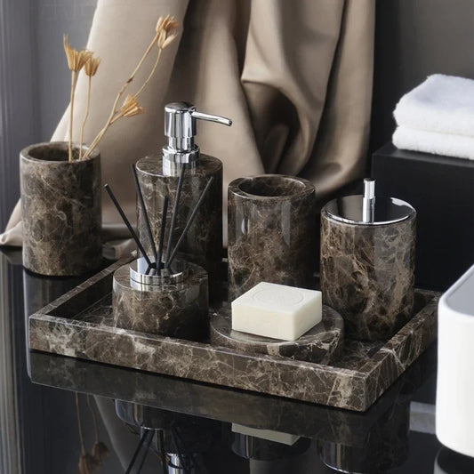 Elegant Marble Bath Essentials