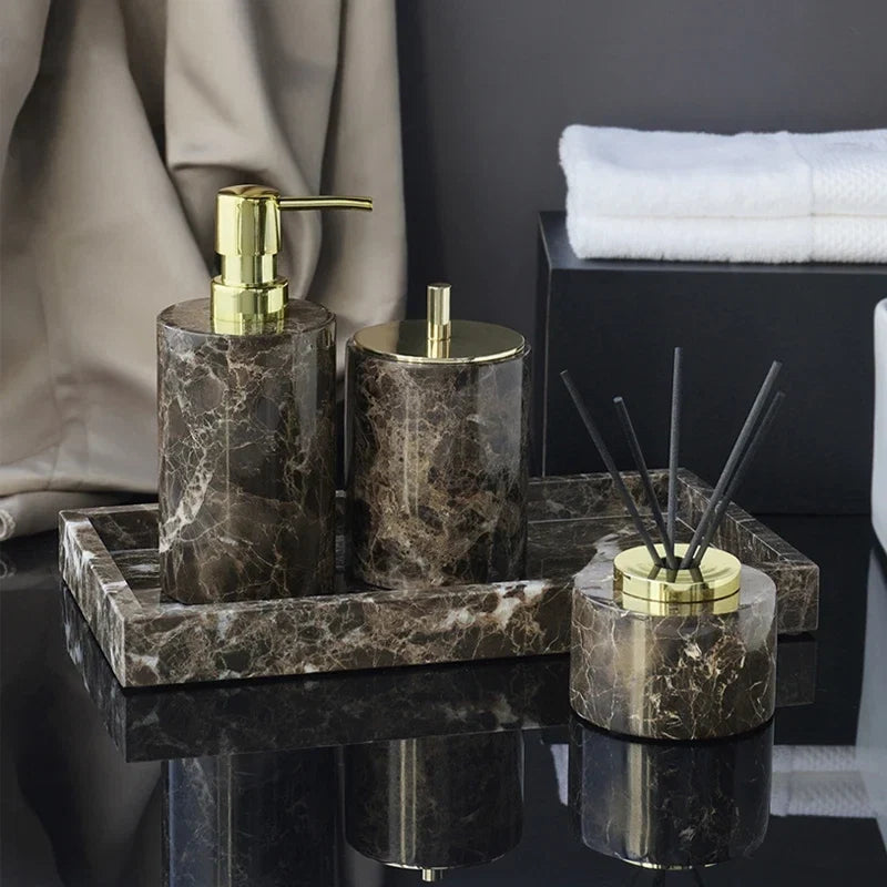 Elegant Marble Bath Essentials