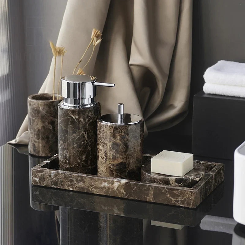Elegant Marble Bath Essentials