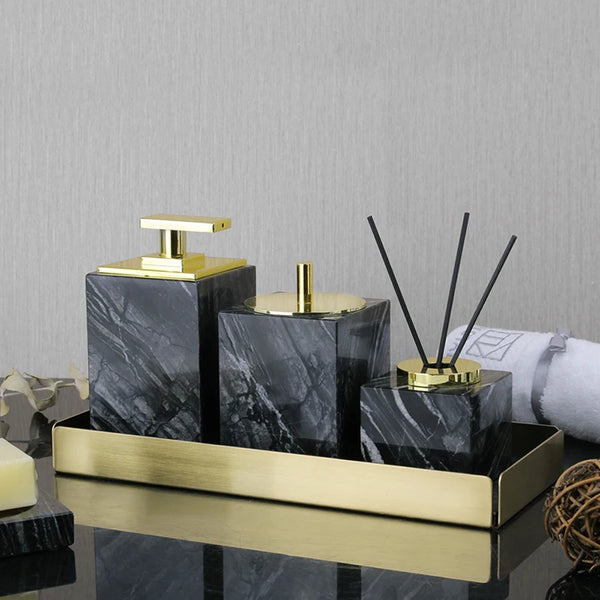 Elegant Marble Bath Set
