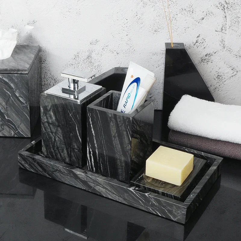 Elegant Marble Bath Set