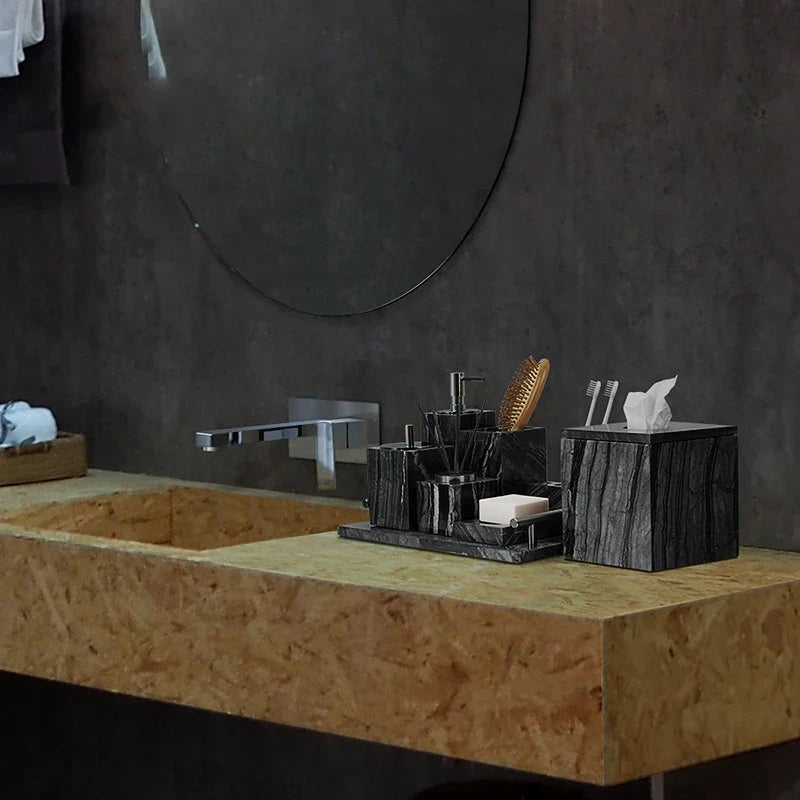 Elegant Marble Bath Set